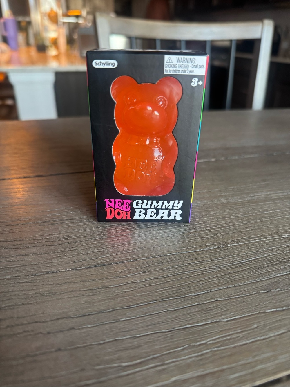 NeeDoh Orange Gummy Bear Squishy Toy for Kids
